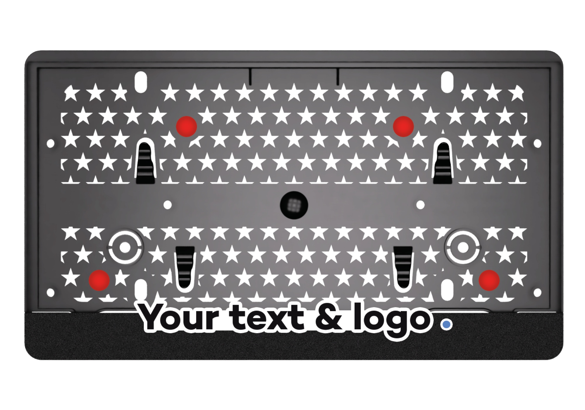 Digital UV Shaped bar Plastic License Plate Frame