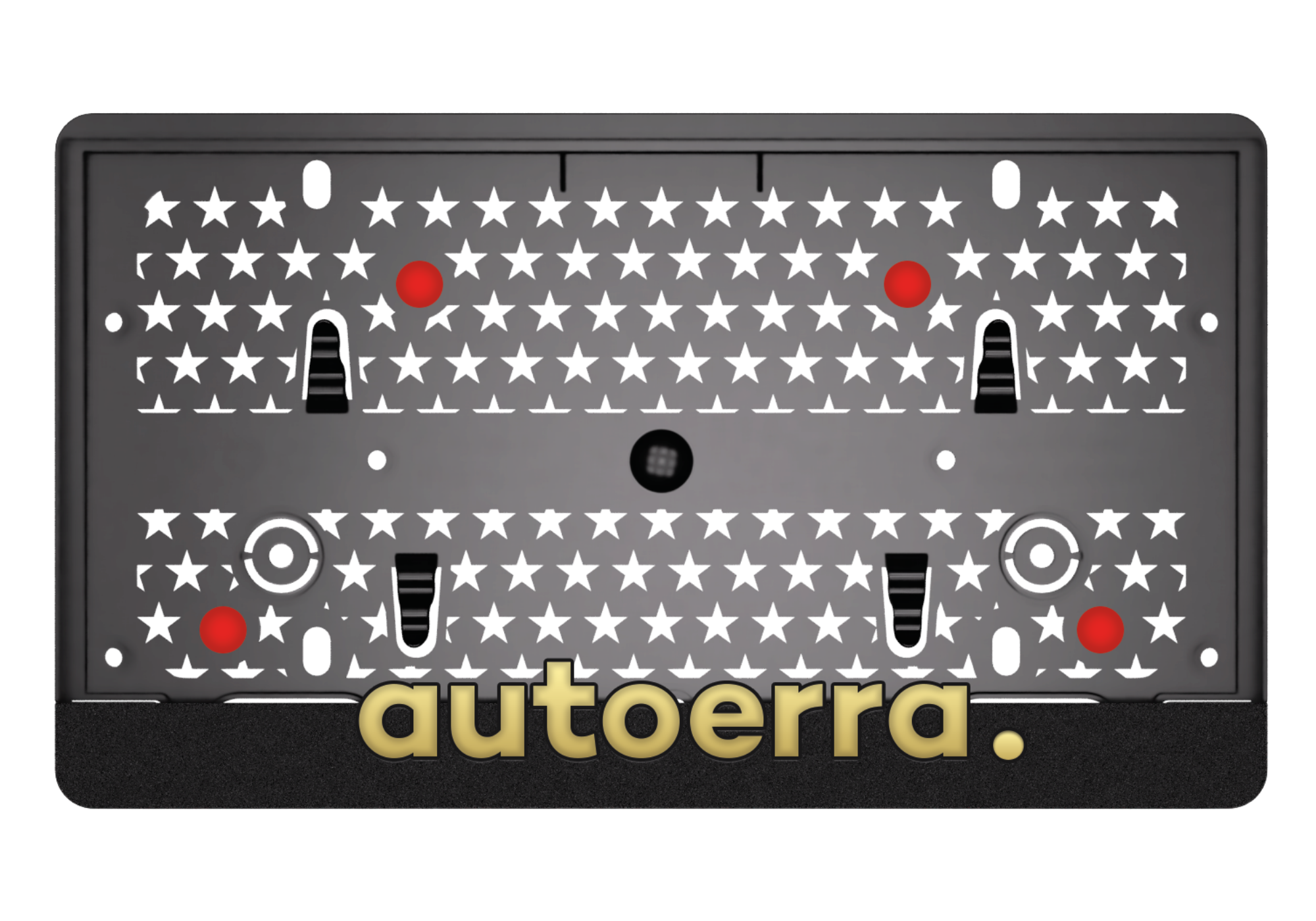 Embossed (Raised letter) Shaped Bar Plastic License Plate Frame