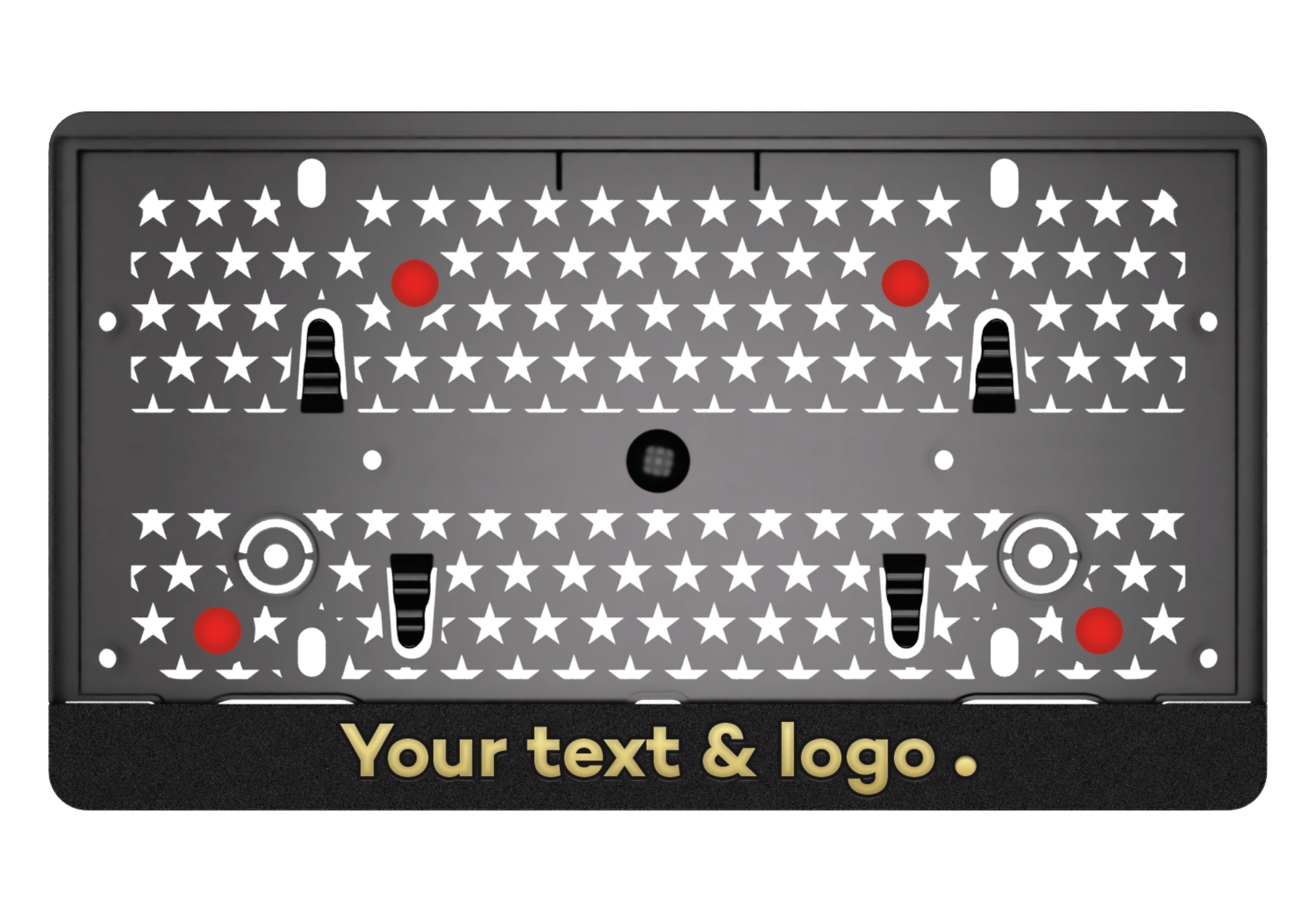 Embossed (Raised Letter) Plastic License Plate Frame